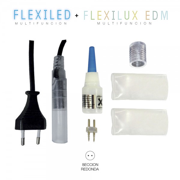 Kit alimentador-conector tubo flexilux y flexiled max 1380 w