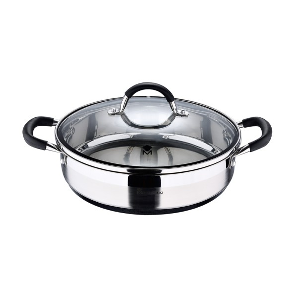Tartera acero inoxidable con tapa foodies ø28 x 7,5 cm