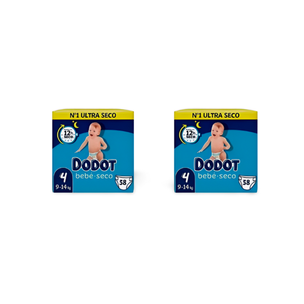 Dodot Pañales T/4 9-14Kg 58 uds. (pack de 2)